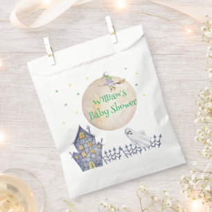 Fall Moon Witch Spooky House Baby Shower Favour Bag