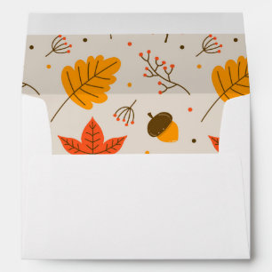 Fall Multicolor Leaves Eggshell Back    Envelope