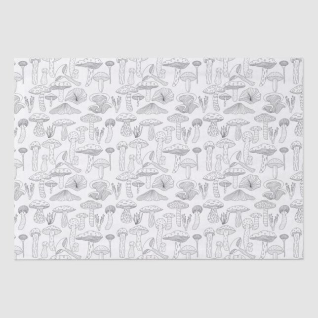 Fall mushroom forest  tissue paper (Front)