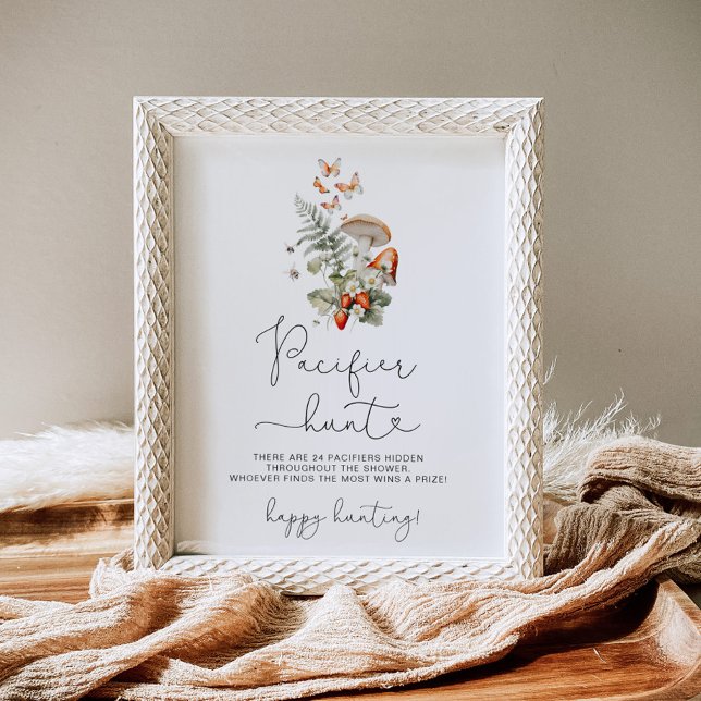 Fall mushroom Pacifier hunt baby shower game Poster (Creator Uploaded)