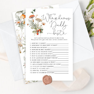 Fall Mushroom Who knows daddy best baby shower