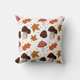 Fall & Mushrooms Pattern Cushion