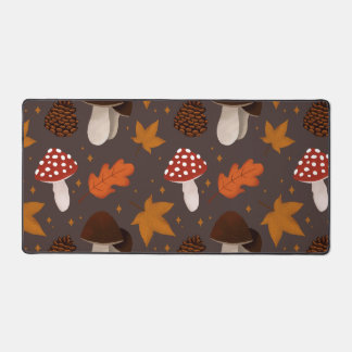 Fall & Mushrooms Pattern Desk Mat