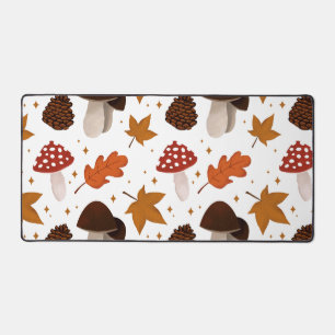 Fall & Mushrooms Pattern Desk Mat
