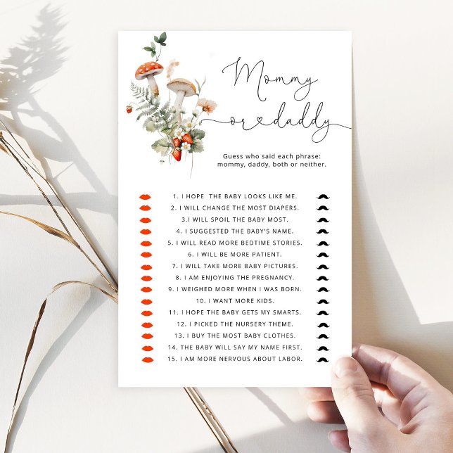 Fall mushrooms Who Said It Mummy or Daddy game (Creator Uploaded)