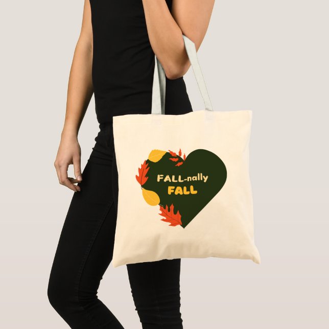Fall-nally Fall Autumn Tote Bag With Heart (Front (Product))