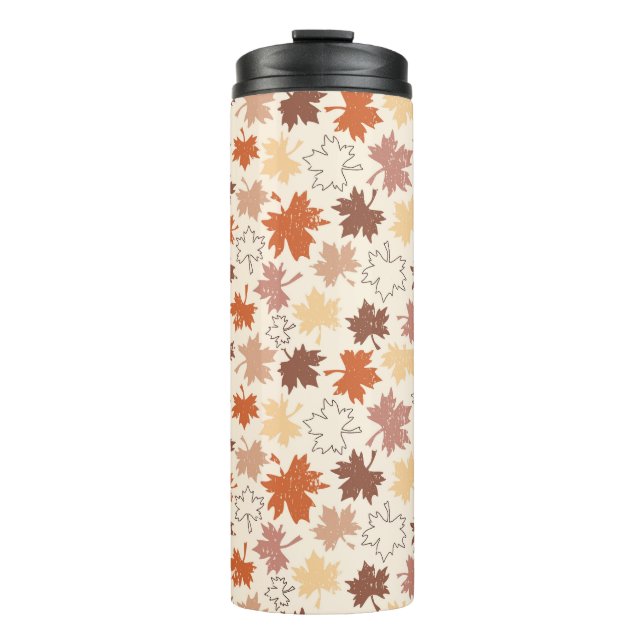 Fall nature, autumn maple leaf thanksgiving's day thermal tumbler (Front)