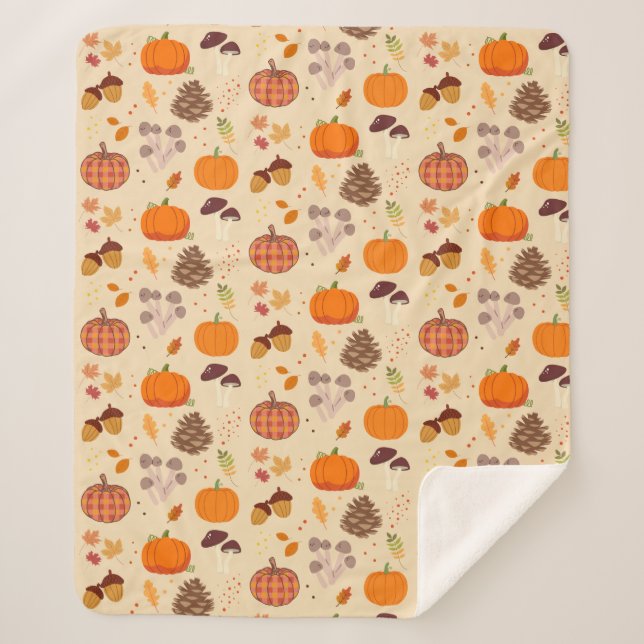  Fall Nature Sherpa Blanket (Front)