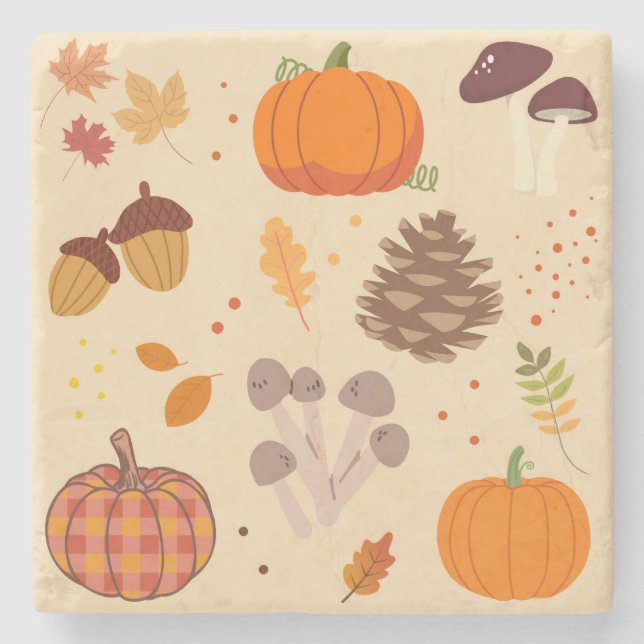  Fall Nature Stone Coaster (Front)