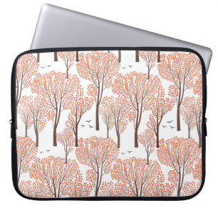 Fall nature wildlife seamless pattern Autumn trees Laptop Sleeve