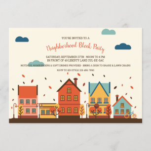 Fall Neighbourhood Block Party Invitation