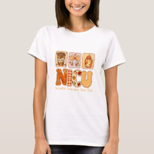 Fall Nicu Nurse Thanksgiving Pumpkin Autumn  T-Shirt