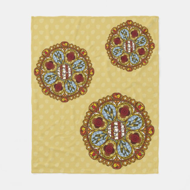 Fall Nouveau Fleece Blanket (Front)