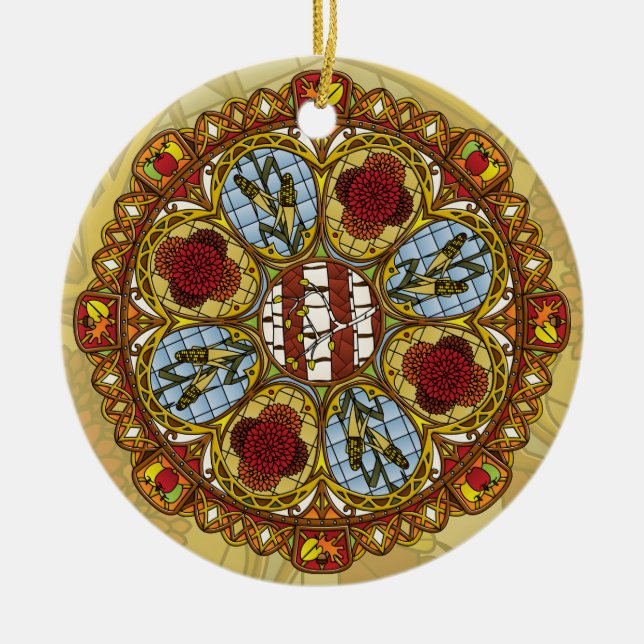 Fall Nouveau Ornament (Front)