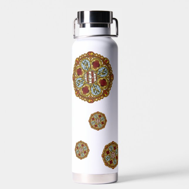 Fall Nouveau  Water Bottle (Back)