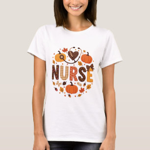 Fall Nurse – Watercolor Cute & Colorful T-Shirt
