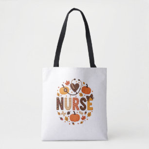 Fall Nurse – Watercolor Cute & Colorful Tote Bag