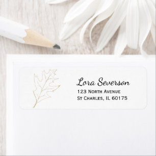 Fall Oak Leaf Return Address Label