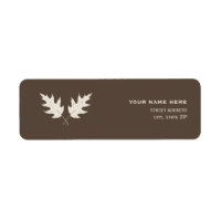 Fall Oak Leaf Rubbing Address Label