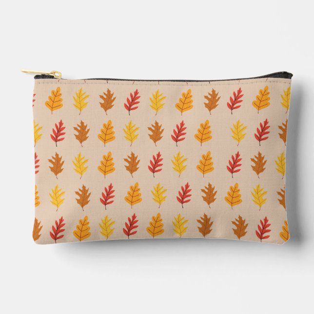 Fall Oak Leaves Accessory Pouch (Front)