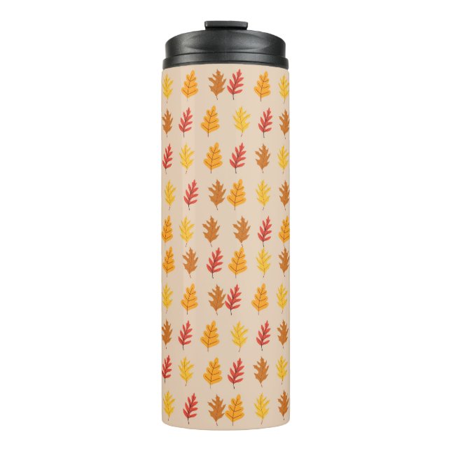 Fall Oak Leaves Thermal Tumbler (Front)