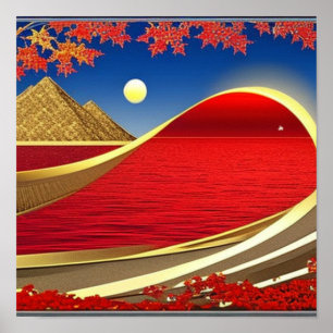 Fall Ocean Poster