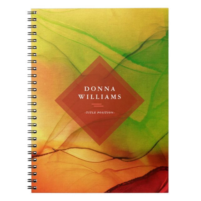 Fall Odyssey inkwell baclground Notebook (Front)