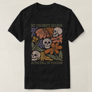 Fall Of Fascism Retro Skull Flower Shirt