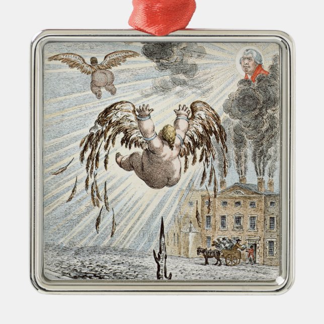 Fall of Icarus, 1807 Metal Tree Decoration (Front)