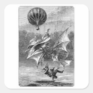 Fall of the Flying Man Square Sticker