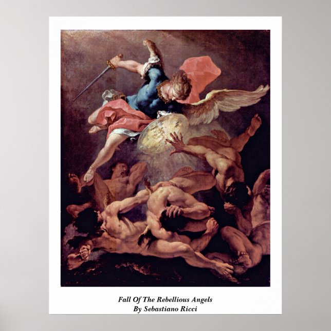 Fall Of The Rebellious Angels By Sebastiano Ricci Poster (Front)
