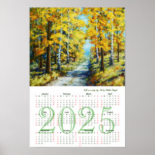 Fall on a sunny day. Fine Art Calendar 2025 Poster