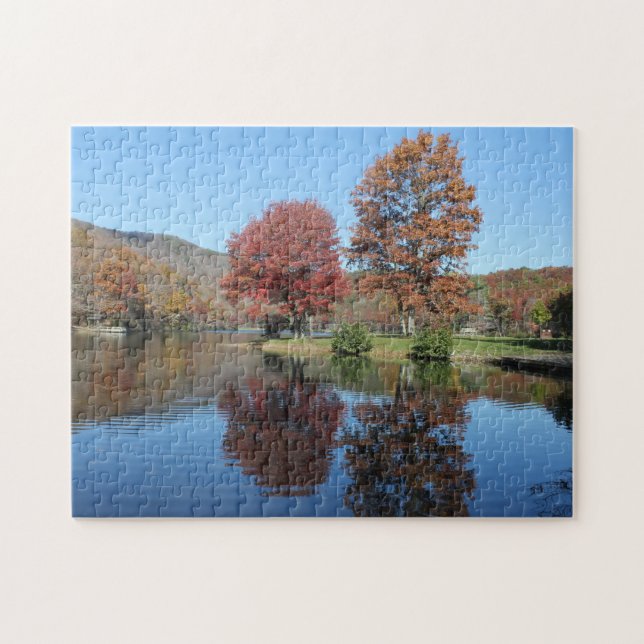 Fall On The Lake Puzzle 10x14 (Horizontal)