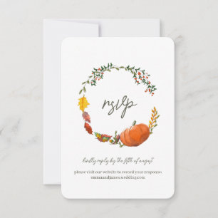 Fall or Thanksgiving Response RSVP Wedding Card