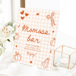 Fall Orange A Little Pumpkin Momosa Bar Sign