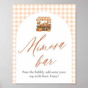Fall Orange Fresh Off The Market Mimosa Bar Sign