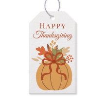 Fall Orange Pumpkin Happy Thanksgiving