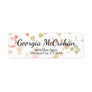 Fall Orange Red Leaves Return Address Label