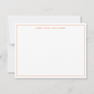 Fall Orange Simple Modern Professional Thin Border Card