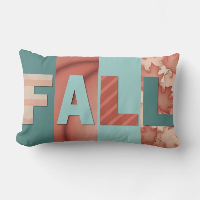 Fall Orange Turquoise Throw Pillow (Front)