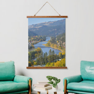 Fall Over Clearwater River Idaho Hanging Tapestry