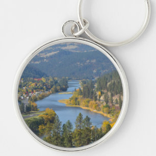 Fall Over Clearwater River Idaho  Key Ring