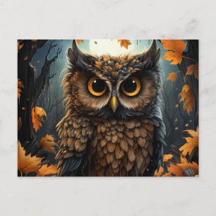 Fall Owl Postcard