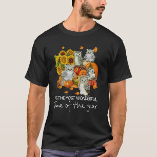 Fall Owl Pumpkin Itu2019s The Most Wonderful Time T-Shirt