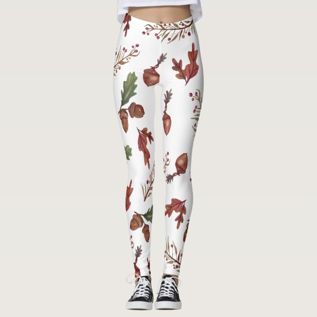 Fall Pattern  Custom  Leggings (Front)
