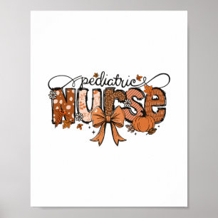 Fall Pediatric Nurses Thanksgiving Nurse Crew Than Poster