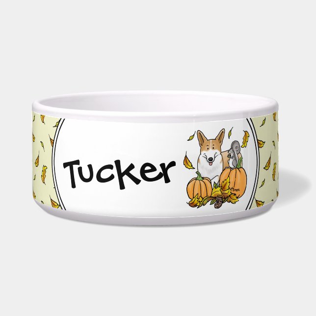 Fall Pembroke Welsh Corgi (red 1) Pumpkins Cute (Front)