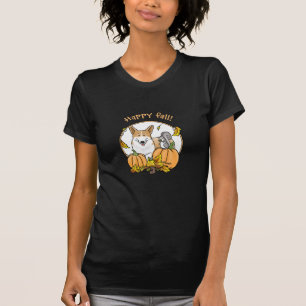 Fall Pembroke Welsh Corgi (red 1) Pumpkins Cute T-Shirt