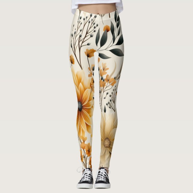 Fall petals leggings (Front)