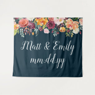 Fall Photo Booth Prop Boho Autumn Wedding Backdrop Tapestry